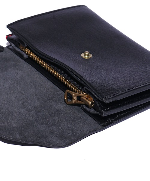 CAL O LINE（キャルオーライン）の「CAL O LINE / キャルオーライン BEADS LEATHER WALLET 2 財布 ミニウォレット（財布・メンズ・タン/ブラック・FREE）」の8枚目の写真