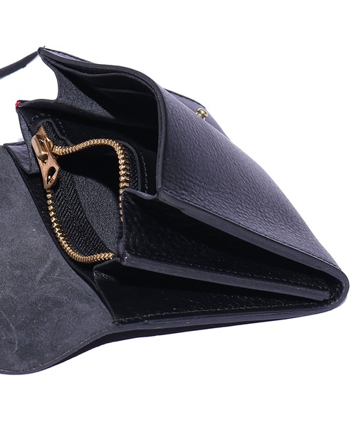 CAL O LINE（キャルオーライン）の「CAL O LINE / キャルオーライン BEADS LEATHER WALLET 2 財布 ミニウォレット（財布・メンズ・タン/ブラック・FREE）」の10枚目の写真