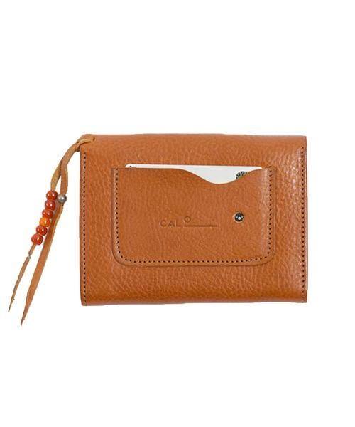 CAL O LINE（キャルオーライン）の「CAL O LINE / キャルオーライン BEADS LEATHER WALLET 2 財布 ミニウォレット（財布・メンズ・タン/ブラック・FREE）」の17枚目の写真