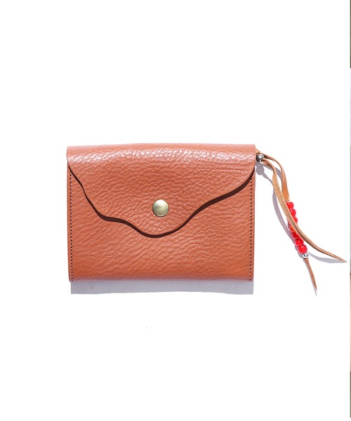 CAL O LINE（キャルオーライン）の「CAL O LINE / キャルオーライン BEADS LEATHER WALLET 2 財布 ミニウォレット（財布・メンズ・タン/ブラック・FREE）」の19枚目の写真