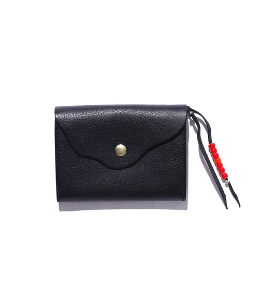 CAL O LINE（キャルオーライン）の「CAL O LINE / キャルオーライン BEADS LEATHER WALLET 2 財布 ミニウォレット（財布・メンズ・タン/ブラック・FREE）」の20枚目の写真