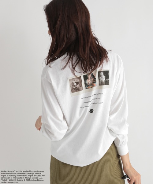 Andemiu（アンデミュウ）の「【マリリンコラボ】ロンT227704（Tシャツ/カットソー・レディース・ホワイト/ホワイト系その他・FREE）」の2枚目の写真