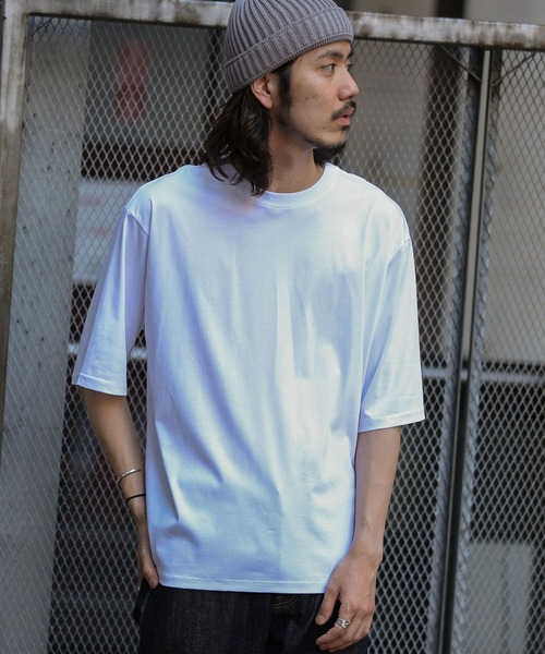 URBAN RESEARCH Sonny Label（アーバンリサーチサニーレーベル）の「『接触冷感』リラックスシルケットTシャツ（Tシャツ/カットソー・メンズ・ブルー系その他/ホワイト/ブラック・MEDIUM/LARGE）」の2枚目の写真