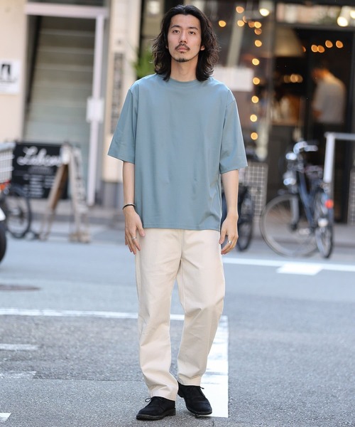 URBAN RESEARCH Sonny Label（アーバンリサーチサニーレーベル）の「『接触冷感』リラックスシルケットTシャツ（Tシャツ/カットソー・メンズ・ブルー系その他/ホワイト/ブラック・MEDIUM/LARGE）」の10枚目の写真