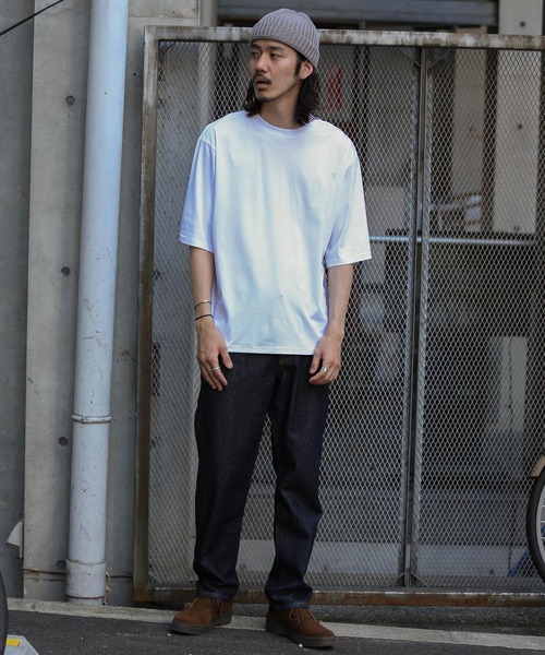 URBAN RESEARCH Sonny Label（アーバンリサーチサニーレーベル）の「『接触冷感』リラックスシルケットTシャツ（Tシャツ/カットソー・メンズ・ブルー系その他/ホワイト/ブラック・MEDIUM/LARGE）」の15枚目の写真