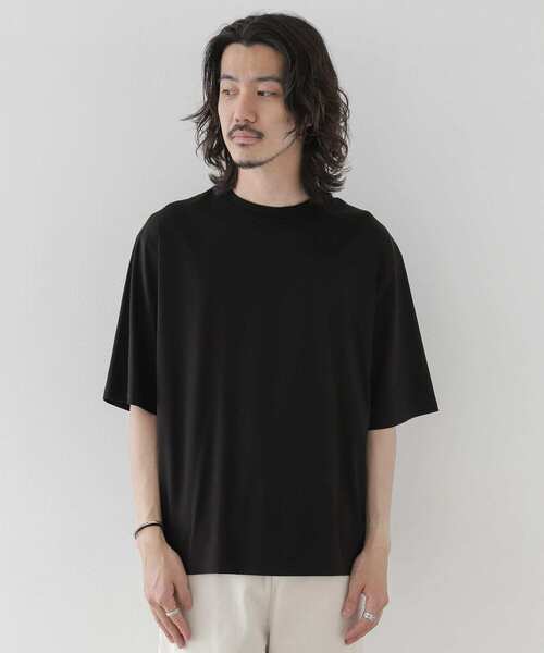 URBAN RESEARCH Sonny Label（アーバンリサーチサニーレーベル）の「『接触冷感』リラックスシルケットTシャツ（Tシャツ/カットソー・メンズ・ブルー系その他/ホワイト/ブラック・MEDIUM/LARGE）」の13枚目の写真