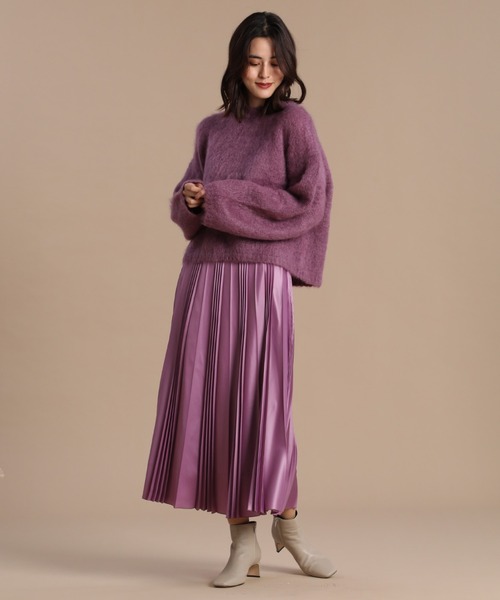 INED（イネド）の「へアリーニット《LINEAPIU》（ニット/セーター・レディース・パープル/イエロー/グリーン・9号）」の13枚目の写真