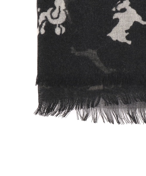 Glen Prince（グレンプリンス）の「【GLEN PRINCE（グレン プリンス）】ストール　イヌ柄（ストール/ショール・レディース・ブラック・FREE）」の7枚目の写真