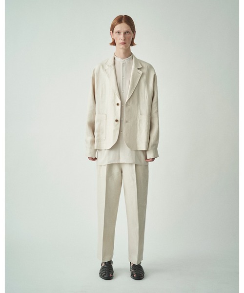 Juha（ユハ）の「HERRINGBONE LINEN JACKET（テーラードジャケット・メンズ・ブラック/オフホワイト・4/3）」の7枚目の写真