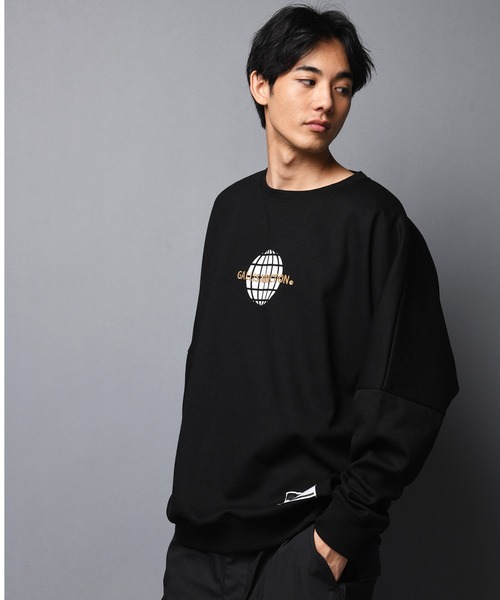 GA SUEDE-PATCH BACKLOGO CREW/ビックロゴ クルースウェット