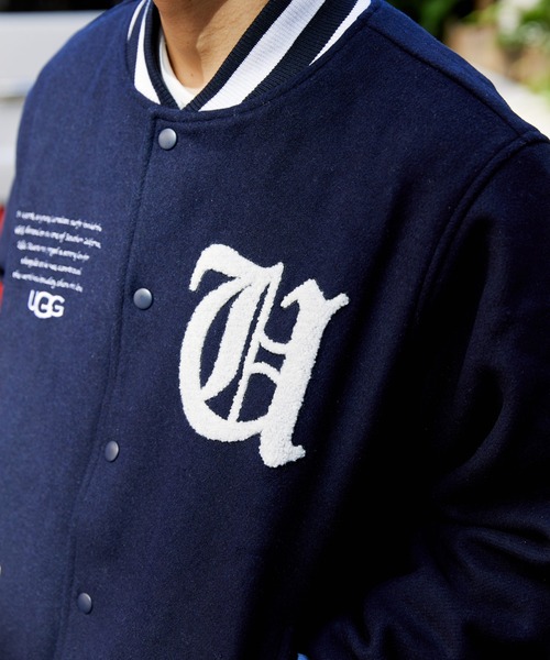 UGG（アグ）の「UGG@mos メルトンヴァーシティー ジャケット / アグ メルトンヴァーシティー ジャケット（その他アウター・レディース・ネイビー/グレー・M/L）」の19枚目の写真