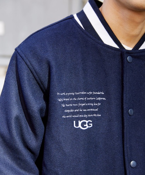 UGG（アグ）の「UGG@mos メルトンヴァーシティー ジャケット / アグ メルトンヴァーシティー ジャケット（その他アウター・レディース・ネイビー/グレー・M/L）」の21枚目の写真