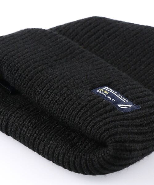 NAUTICA（ノーティカ）の「【NAUTICA/ノーティカ】シンプルニット帽（ニットキャップ/ビーニー・キッズ・マスタード/ブラック/ブラウン・FREE）」の5枚目の写真