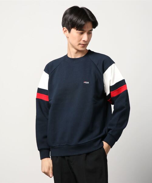 FILA（フィラ）の「フィラ FILA 裏起毛スウェットプルオーバー（スウェット・メンズ・ベージュ/ブラック/ネイビー・LL/L/S/3L/M）」の3枚目の写真