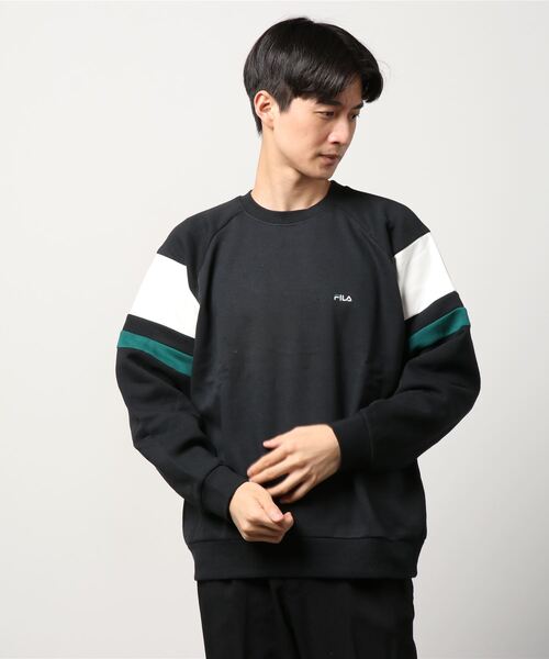 FILA（フィラ）の「フィラ FILA 裏起毛スウェットプルオーバー（スウェット・メンズ・ベージュ/ブラック/ネイビー・LL/L/S/3L/M）」の2枚目の写真