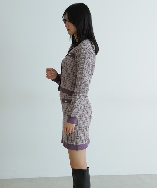 FREE'S MART（フリーズマート）の「ニットツイードカーデ（カーディガン/ボレロ・レディース・ブラック系その他/ベージュ系その他/パープル系その他・FREE）」の13枚目の写真