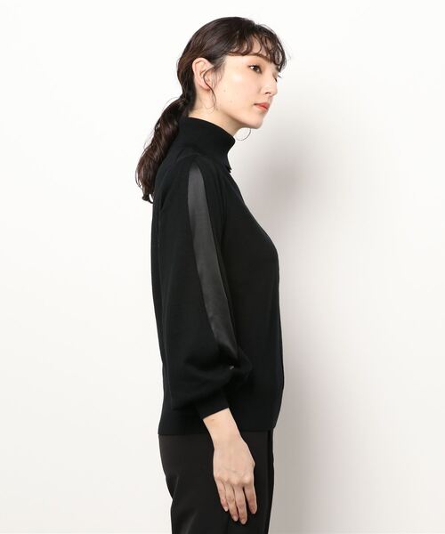 Brahmin(ブラーミン)の「【BRAHMIN】異素材袖タートルネックニット(ニット/セーター・レディース・ブラック/グレー/オフホワイト・2)」の4枚目の写真