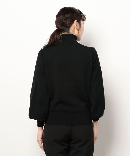 Brahmin(ブラーミン)の「【BRAHMIN】異素材袖タートルネックニット(ニット/セーター・レディース・ブラック/グレー/オフホワイト・2)」の5枚目の写真