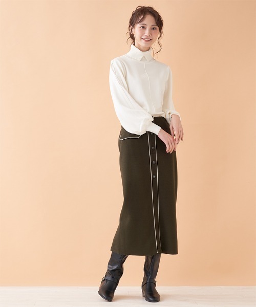 Brahmin(ブラーミン)の「【BRAHMIN】異素材袖タートルネックニット(ニット/セーター・レディース・ブラック/グレー/オフホワイト・2)」の6枚目の写真
