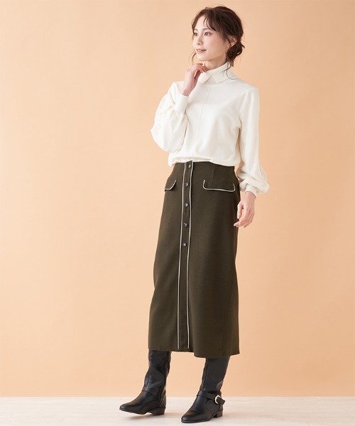 Brahmin(ブラーミン)の「【BRAHMIN】異素材袖タートルネックニット(ニット/セーター・レディース・ブラック/グレー/オフホワイト・2)」の8枚目の写真