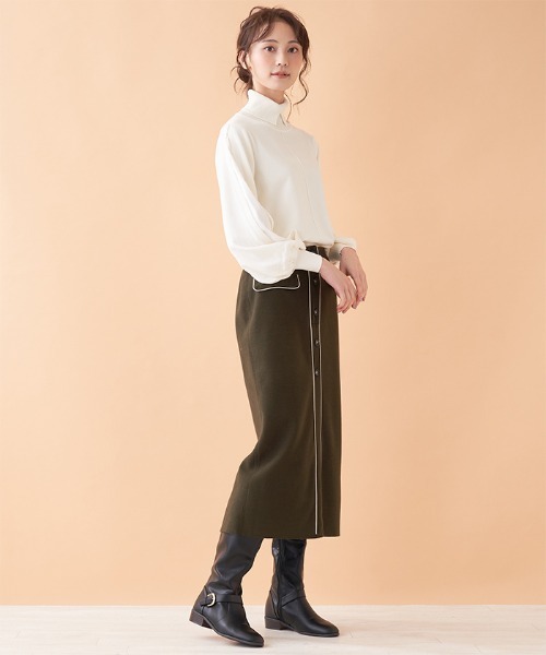 Brahmin(ブラーミン)の「【BRAHMIN】異素材袖タートルネックニット(ニット/セーター・レディース・ブラック/グレー/オフホワイト・2)」の11枚目の写真