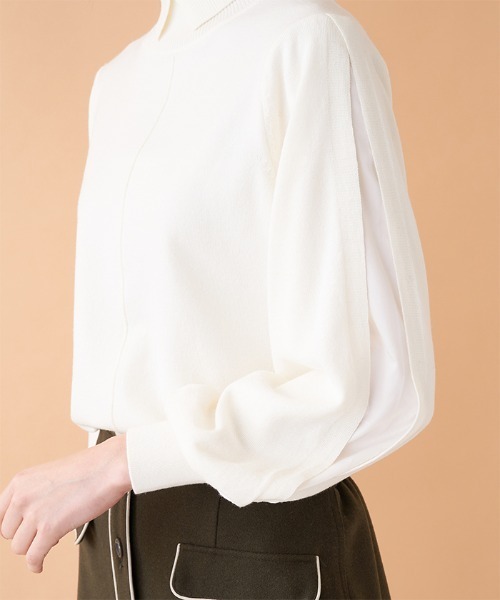 Brahmin(ブラーミン)の「【BRAHMIN】異素材袖タートルネックニット(ニット/セーター・レディース・ブラック/グレー/オフホワイト・2)」の15枚目の写真