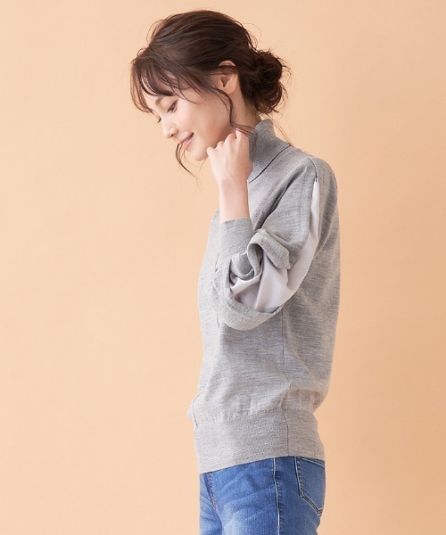 Brahmin(ブラーミン)の「【BRAHMIN】異素材袖タートルネックニット(ニット/セーター・レディース・ブラック/グレー/オフホワイト・2)」の17枚目の写真