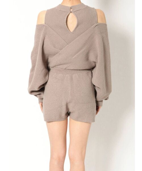 GYDA（ジェイダ）の「レイヤードニット ロンパース（ワンピース・レディース・ブラック/ベージュ/ブラウン/アイボリー・FREE）」の16枚目の写真