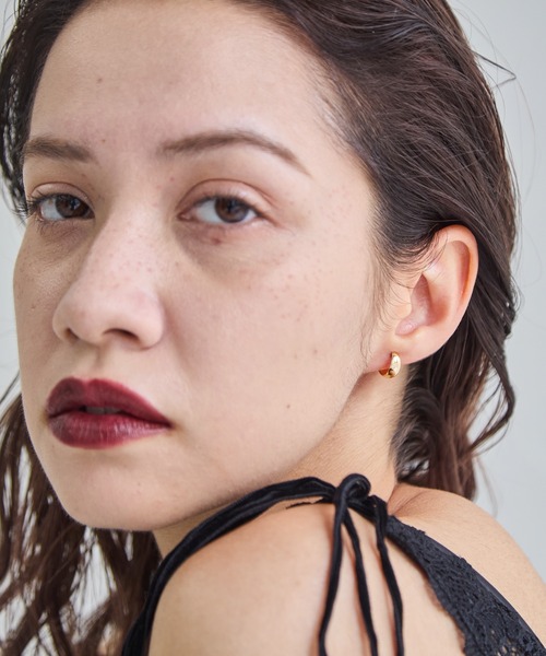 K10】プランプフープピアス/ユニセックス/金属アレルギー対応