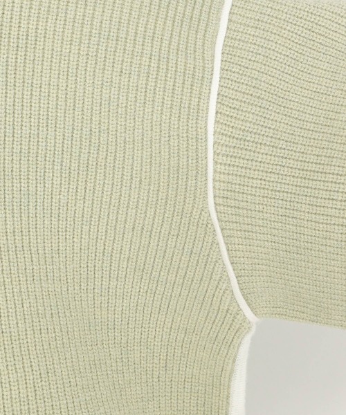 mysty woman(ミスティウーマン)の「配色パイピングニット 261345(ニット/セーター・レディース・ブラック/ライトベージュ/グリーン系・FREE)」の18枚目の写真