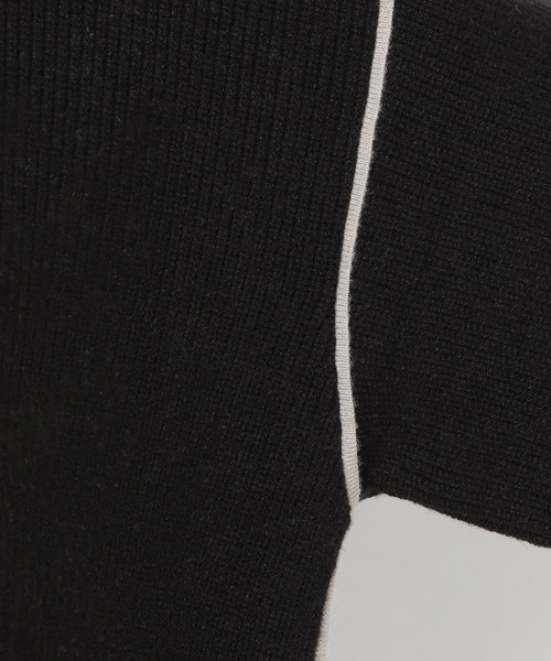 mysty woman(ミスティウーマン)の「配色パイピングニット 261345(ニット/セーター・レディース・ブラック/ライトベージュ/グリーン系・FREE)」の20枚目の写真