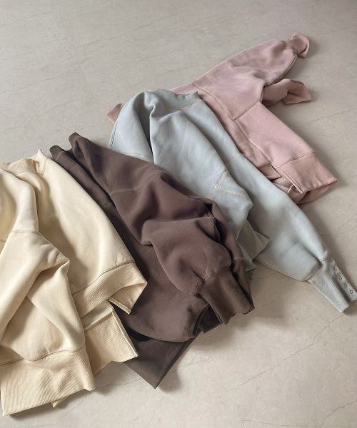 Bab（バブ）の「裏起毛プチハイネックスウェット（スウェット・レディース・チャコールグレー/ピンク/ブルー/アイボリー・M）」の10枚目の写真