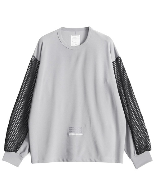 SHAREEF(シャリーフ)の「MESH LAYERED L/S PULLOVER(Tシャツ/カットソー・メンズ・ホワイト/ブラック/グリーン/ブルー系その他/ホワイト系その他・1/2/3)」の3枚目の写真