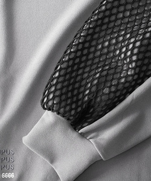 SHAREEF（シャリーフ）の「MESH LAYERED L/S PULLOVER（Tシャツ/カットソー・メンズ・ホワイト/ブラック/グリーン/ブルー系その他・1/2/3）」の7枚目の写真