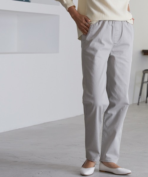 OMNES（オムネス）の「テーパードストレッチイージーパンツ 10分丈（その他パンツ・レディース・ホワイト/ブラック/ベージュ/ネイビー/グレー/オリーブ/ブルーグレー/キャメル/チャコール/カーキ・SMALL/MEDIUM）」の15枚目の写真