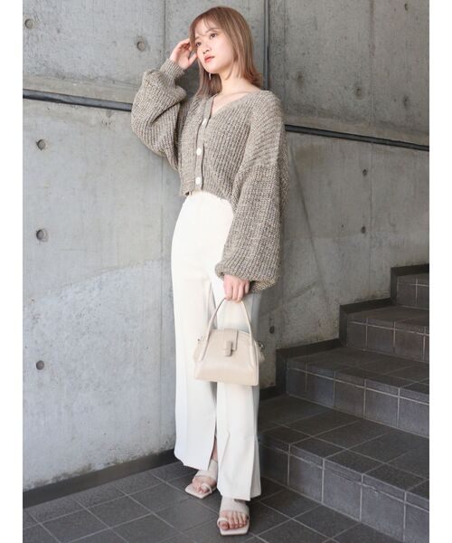 MURUA（ムルーア）の「フェイクレザーミニハンドバッグ（ハンドバッグ・レディース・ブラック/アイボリー・FREE）」の5枚目の写真