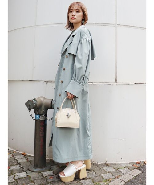 MURUA（ムルーア）の「フェイクレザーミニハンドバッグ（ハンドバッグ・レディース・ブラック/アイボリー・FREE）」の11枚目の写真