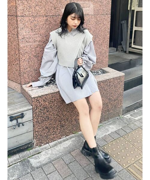 MURUA（ムルーア）の「フェイクレザーミニハンドバッグ（ハンドバッグ・レディース・ブラック/アイボリー・FREE）」の10枚目の写真