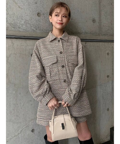 MURUA（ムルーア）の「フェイクレザーミニハンドバッグ（ハンドバッグ・レディース・ブラック/アイボリー・FREE）」の14枚目の写真