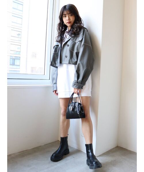 MURUA（ムルーア）の「フェイクレザーミニハンドバッグ（ハンドバッグ・レディース・ブラック/アイボリー・FREE）」の20枚目の写真