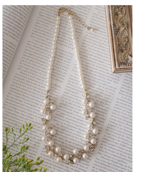 Cupid Heart（キューピッドハート）の「【Cupid Heart】結婚式アクセサリー　ジャスマンネックレス（ネックレス・レディース・シルバー/ゴールド・MEDIUM）」の6枚目の写真