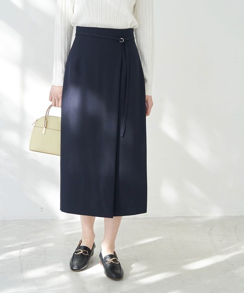 ROPE' PICNIC(ロペピクニック)の「ラップ風スカート(スカート・レディース・グレー系その他/グリーン/ネイビー/ラベンダー・36/38/40)」の19枚目の写真