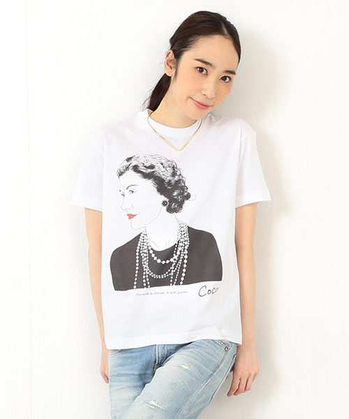 Ray BEAMS（レイビームス）の「Maison Seine / Coco T（Tシャツ/カットソー・レディース・ホワイト・ONE SIZE）」の2枚目の写真