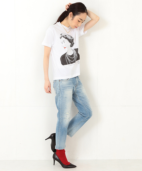Ray BEAMS（レイビームス）の「Maison Seine / Coco T（Tシャツ/カットソー・レディース・ホワイト・ONE SIZE）」の7枚目の写真