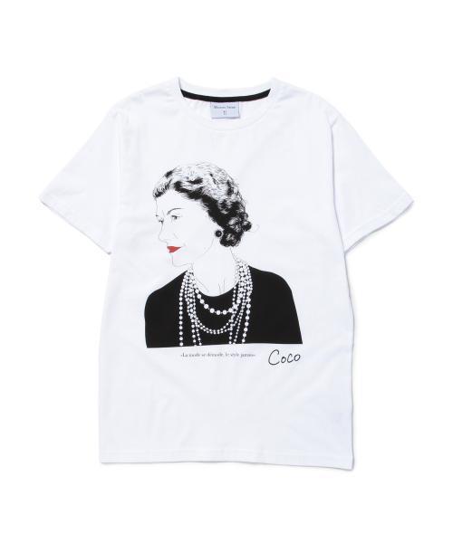 Ray BEAMS（レイビームス）の「Maison Seine / Coco T（Tシャツ/カットソー・レディース・ホワイト・ONE SIZE）」の8枚目の写真
