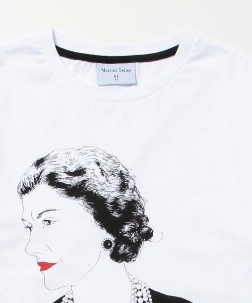 Ray BEAMS（レイビームス）の「Maison Seine / Coco T（Tシャツ/カットソー・レディース・ホワイト・ONE SIZE）」の9枚目の写真