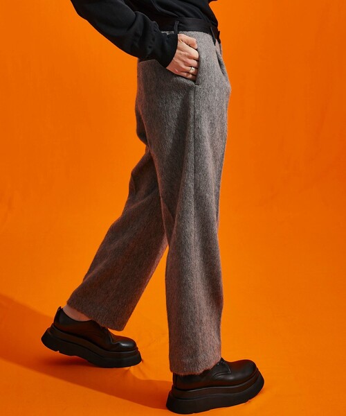 モヘアシャギー ワイドトラウザーズ（スラックス）｜UNITED TOKYO