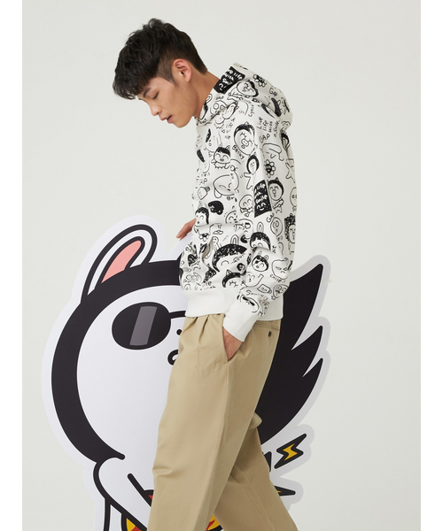 GAP（ギャップ）の「HOZO 総柄プリントパーカー（パーカー・メンズ・ホワイト・S/M/L/XL/XS/XXS）」の10枚目の写真