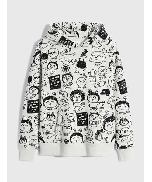 GAP（ギャップ）の「HOZO 総柄プリントパーカー（パーカー・メンズ・ホワイト・S/M/L/XL/XS/XXS）」の7枚目の写真