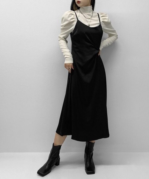 Satin twist design one-piece / サテンツイストデザイン